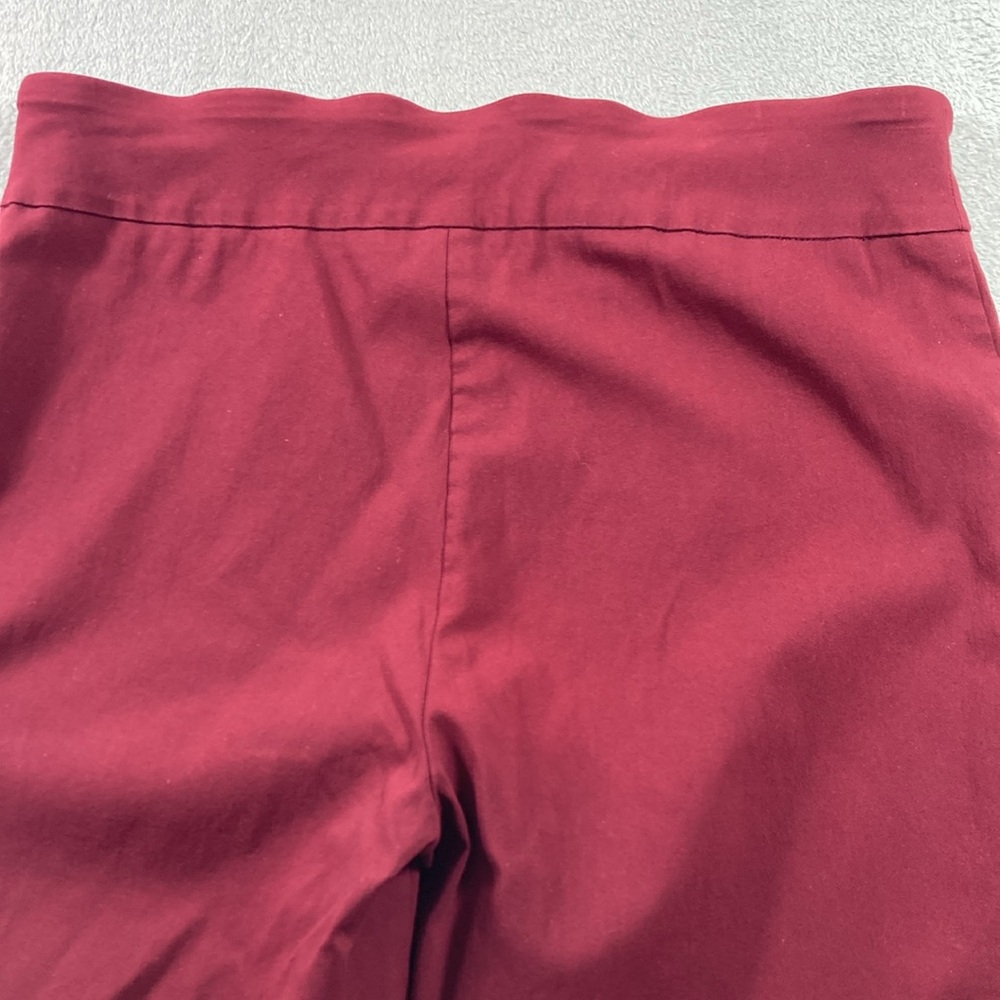 Counterparts Ankle Career Pants Women Size 12 Burgundy Wide Elastic Band - Picture 5 of 9